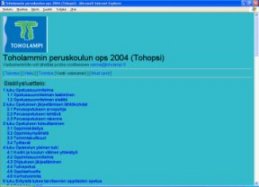 Toholammin opetussuunnitelma tyn alla